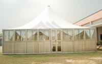 Outdoor Pagoda Trade Show Tent With Glass Wall of Exhibition