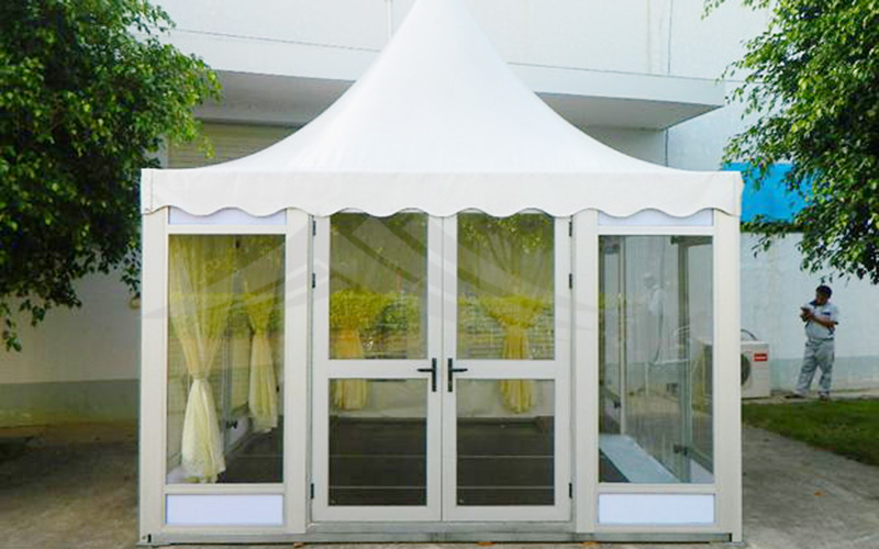 GuangAo-Best Outdoor Pagoda Trade Show Tent With Glass Wall Of Exhibition-1