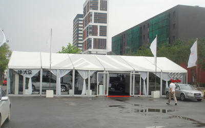 A Shape Roof Galss Wall Commercial Event Tent For Outdoor Exhibition