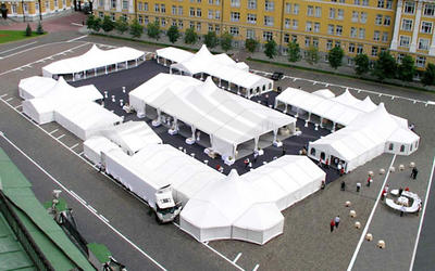 Guang Ao wind resistant high peak mixed marquee party tent 40x40